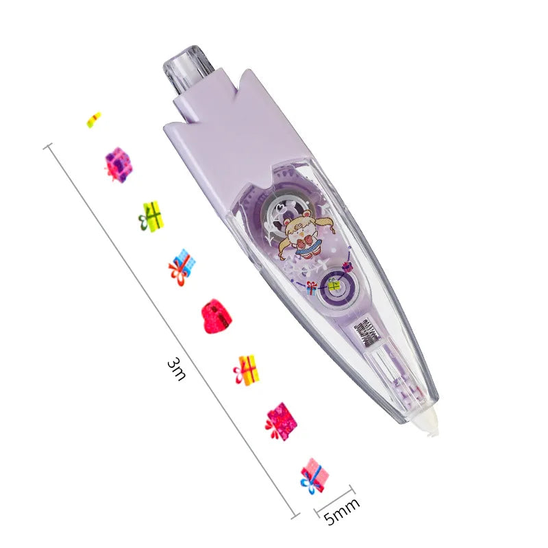 Cartoon Floral Sticker Tape Pen